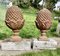Large Iron Gate Post Finials in the Shape of Pine Cone, 1950s, Set of 2 1