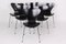 Model 3107 Chairs by Arne Jacobsen for Fritz Hansen, 1950s, Set of 6 1