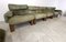 Vintage Modular Green Leather Sofa, 1960s, Set of 7 2