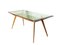 Mid-Century Italian Modern Beech Wood and Glass Dining Table from Isa, 1950s, Image 6