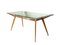 Mid-Century Italian Modern Beech Wood and Glass Dining Table from Isa, 1950s 1