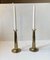 Mid-Century Fanfare Brass Candlesticks by Hans Bolling for Torben Ørskov, 1960s, Set of 2 3