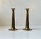 Mid-Century Fanfare Brass Candlesticks by Hans Bolling for Torben Ørskov, 1960s, Set of 2 1