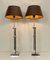 Lámparas de mesa extensibles de latón cromado, años 90. Juego de 2, Imagen 16