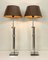 Lámparas de mesa extensibles de latón cromado, años 90. Juego de 2, Imagen 5