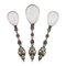 Antique 19th Century Austrian Silver, Enamel & Rock Crystal Spoons, 1880s, Set of 3, Image 1