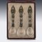 Antique 19th Century Austrian Silver, Enamel & Rock Crystal Spoons, 1880s, Set of 3 35