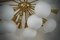 Mid-Century Murano White Art Glass and Brass Chandelier, 2000s 2