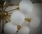 Mid-Century Murano White Art Glass and Brass Chandelier, 2000s 7