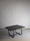 Wrought Metal and Black Stone Square Coffee Table, France, 1970s 1