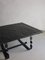 Wrought Metal and Black Stone Square Coffee Table, France, 1970s 4