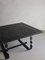 Wrought Metal and Black Stone Square Coffee Table, France, 1970s, Image 4