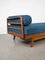 Daybed in Walnut and Linen with Bolster attributed to Walter Knoll / Wilhelm Knoll, Germany, 1950s, Image 11