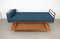 Daybed in Walnut and Linen with Bolster attributed to Walter Knoll / Wilhelm Knoll, Germany, 1950s, Image 4