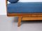 Daybed in Walnut and Linen with Bolster attributed to Walter Knoll / Wilhelm Knoll, Germany, 1950s 9