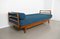 Daybed in Walnut and Linen with Bolster attributed to Walter Knoll / Wilhelm Knoll, Germany, 1950s 2