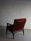 Dark Rattan and Velour Lounge Chair, 1980s, Image 4