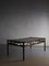 Dark Rattan and Glass Coffee Table, 1980s, Image 1