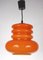 Space Age Orange Ceiling Lamp from Peill & Putzler, 1960s, Image 1