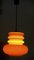 Lampada da soffitto Space Age arancione di Peill & Putzler, anni '60, Immagine 5