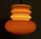Lámpara de techo era espacial en naranja de Peill & Putzler, años 60, Imagen 9