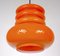 Orangefarbene Space Age Deckenlampe von Peill & Putzler, 1960er 2