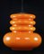 Space Age Orange Ceiling Lamp from Peill & Putzler, 1960s 4