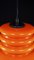 Lampada da soffitto Space Age arancione di Peill & Putzler, anni '60, Immagine 8