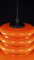 Orangefarbene Space Age Deckenlampe von Peill & Putzler, 1960er 8
