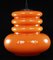 Space Age Orange Ceiling Lamp from Peill & Putzler, 1960s 12
