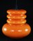 Space Age Orange Ceiling Lamp from Peill & Putzler, 1960s, Image 6