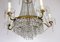 Brass and Lead Crystal Chandelier from Palwa, 1950s, Image 6