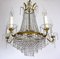 Brass and Lead Crystal Chandelier from Palwa, 1950s 2