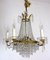 Brass and Lead Crystal Chandelier from Palwa, 1950s 19