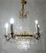 Brass and Lead Crystal Chandelier from Palwa, 1950s 12