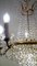 Brass and Lead Crystal Chandelier from Palwa, 1950s 13