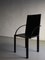 Black Leather Armchair by Carlo Bartoli for Matteo Grassi, Italy, 1980s 9