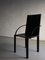 Fauteuil en Cuir Noir par Carlo Bartoli pour Matteo Grassi, Italie, 1980s 9