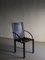 Black Leather Armchair by Carlo Bartoli for Matteo Grassi, Italy, 1980s, Image 1