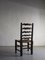 Brutalist Oak Ladder Back Chairs with Straw Seats, England, 1900s, Set of 4 8