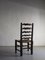 Brutalist Oak Ladder Back Chairs with Straw Seats, England, 1900s, Set of 4, Image 8