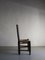 Brutalist Oak Ladder Back Chairs with Straw Seats, England, 1900s, Set of 4 5