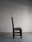 Brutalist Oak Ladder Back Chairs with Straw Seats, England, 1900s, Set of 4, Image 5