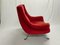 Fauteuil en Velours Rouge, 1960s 5