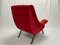Red Velvet Armchair, 1960s 3