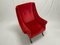 Red Velvet Armchair, 1960s 6