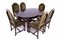 Tavolo da pranzo con sedie, Europa occidentale, inizio XX secolo, set di 7, Immagine 1