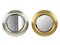 Round Brass & Nickel Plated Metal Mirrors, 1960s, Set of 2 1