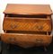 Antique Wood Intarsia Chest of 2 Drawers, Image 3
