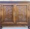 19th Century French Walnut 2-Door Buffet with Round Legs, Image 2